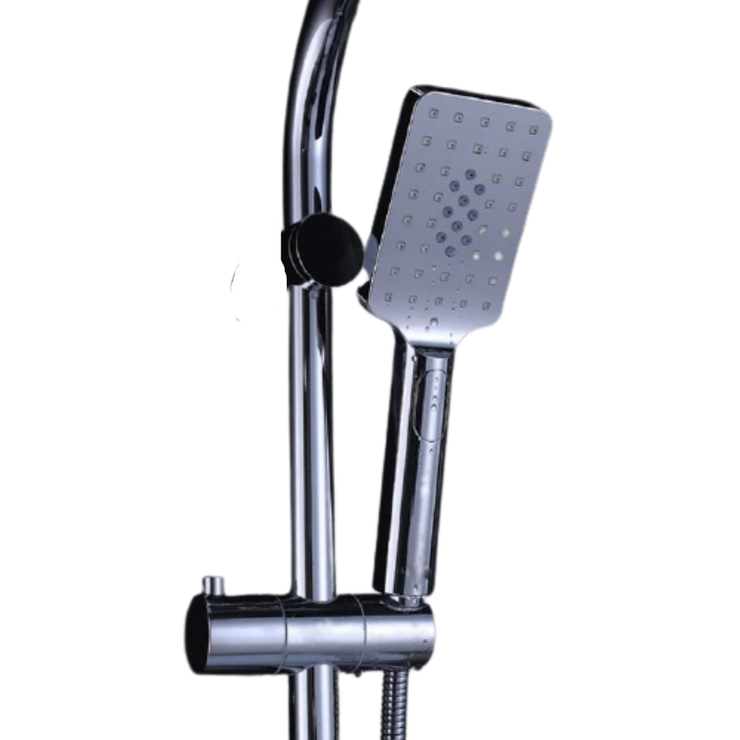 Pommeau de douche 3 types de jets Turbo double face avec filtre en coton PP  - Douchette haute pression économiseur d'eau et tuyau de 1,5 m - Pour
