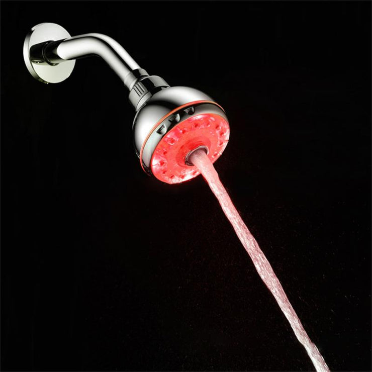 Pommeau de douche LED D20cm rond 7 couleurs pour salle de bains